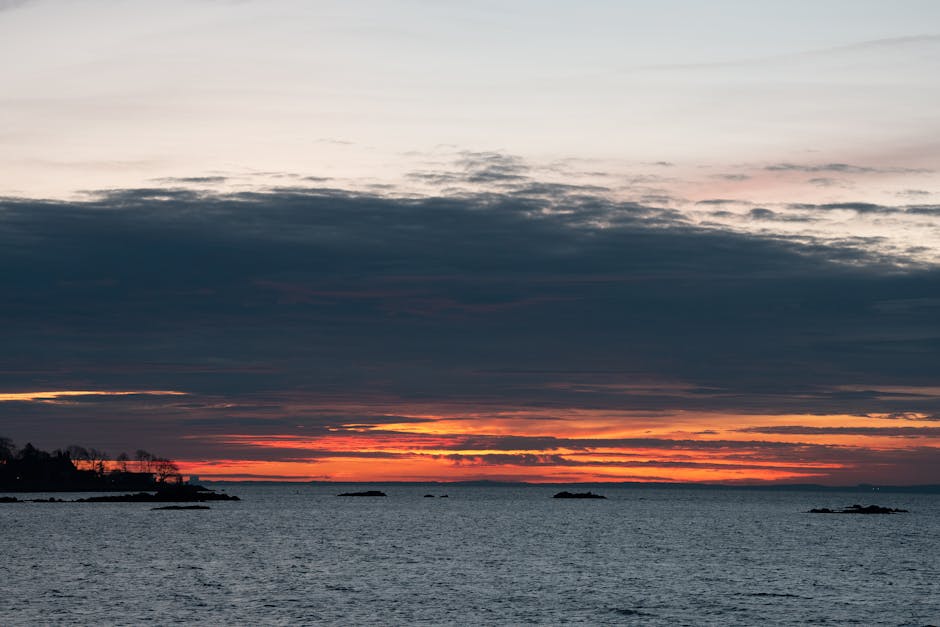 majestic sunrise ocean winter morning