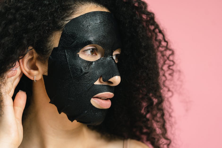 hair mask treatment application close up