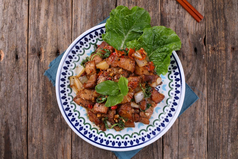 close up fried chicken meat texture