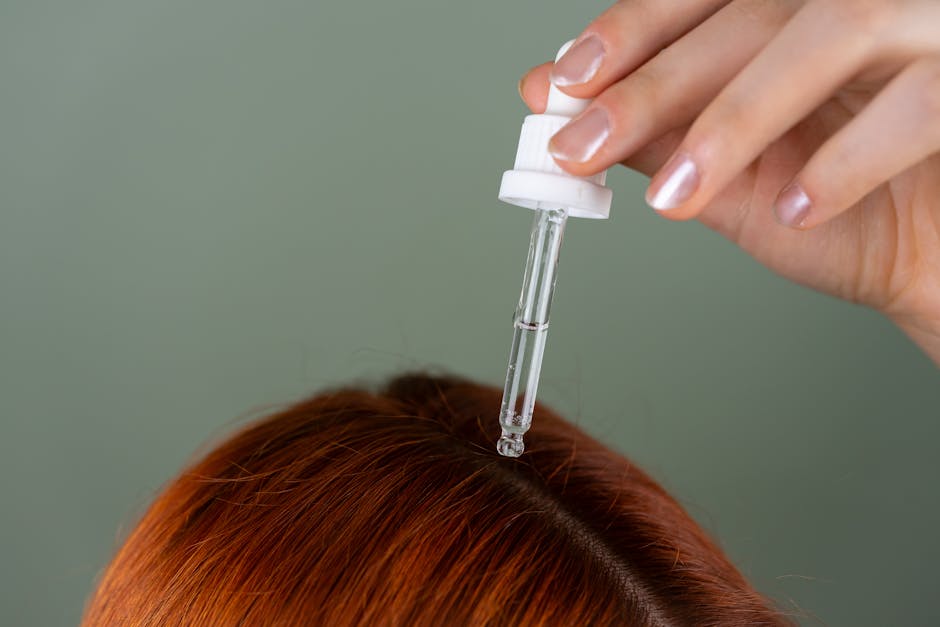 scalp massage serum application