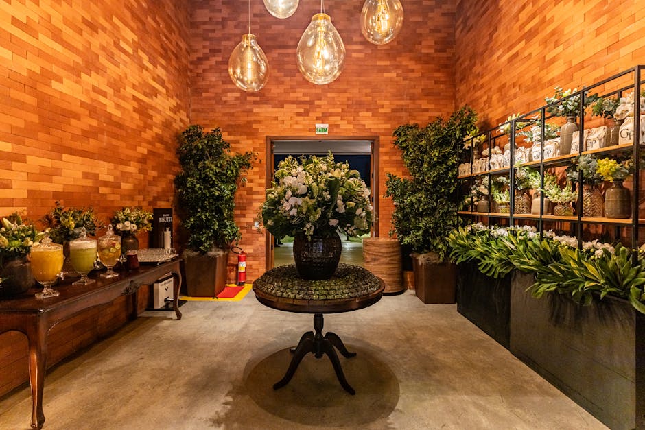 luxury flower shop interior display