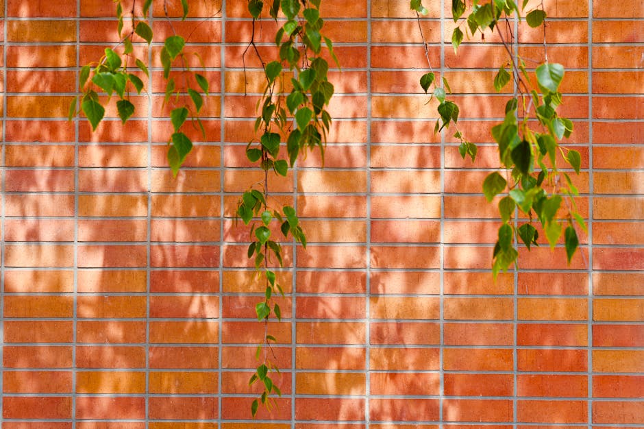 traditional red clay brick wall texture