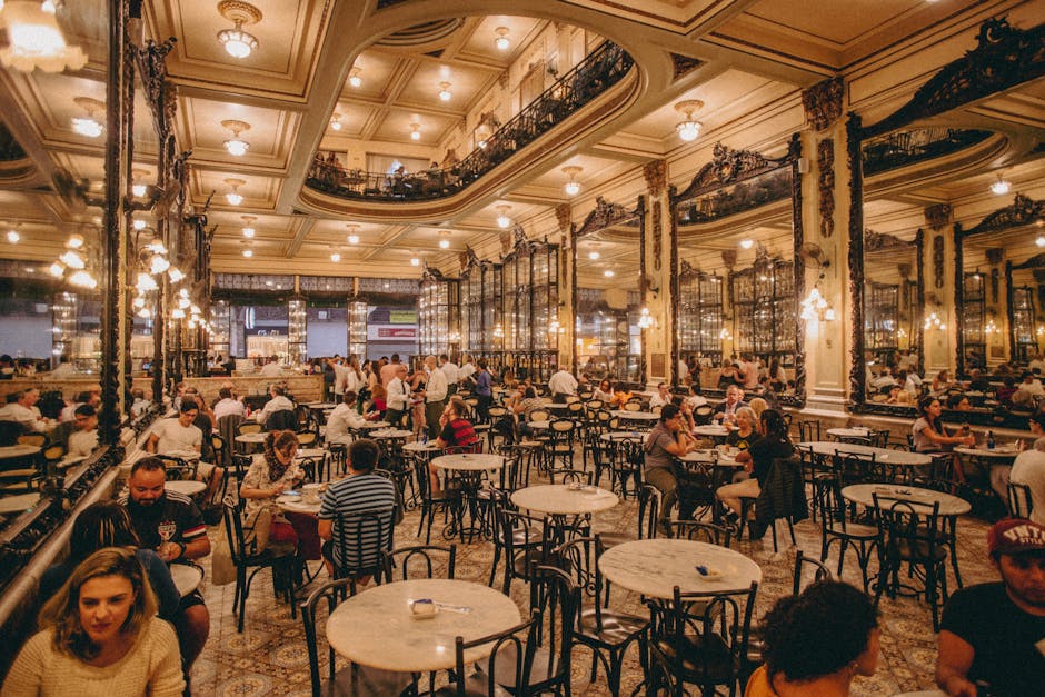 crowded luxury restaurant