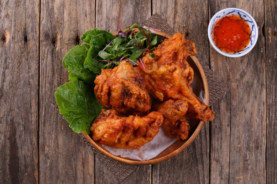 fried chicken in cardboard box delivery