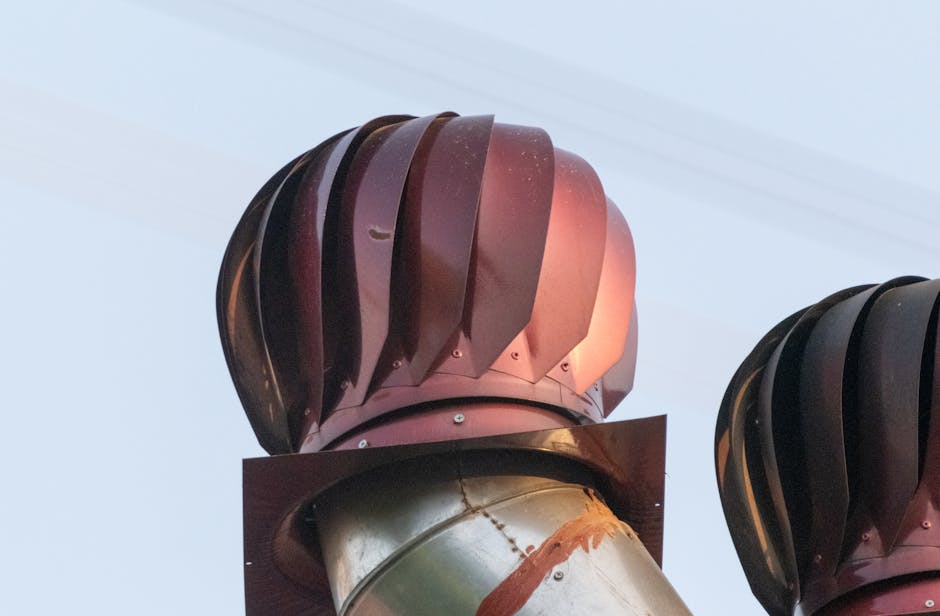rooftop turbine ventilator spinning
