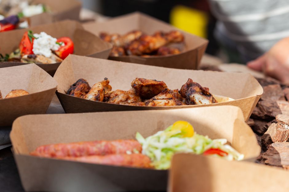 cardboard food box packaging with holes