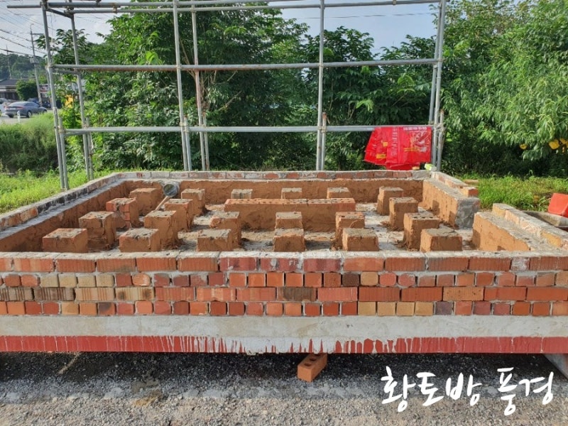 친환경 이동식 황토방 작업 일지 2 (구들, 골조)